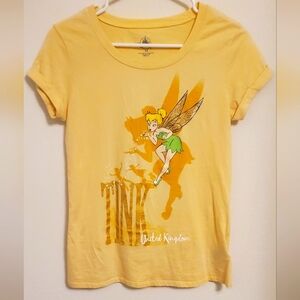 Disney Parks United Kingdom Tinker Bell Yellow Tee Women's Size XS